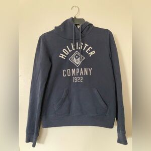 *BRAND NEW* Hollister Women Small Dark Blue Hoodie W/ Pockets&Adjustable Strings